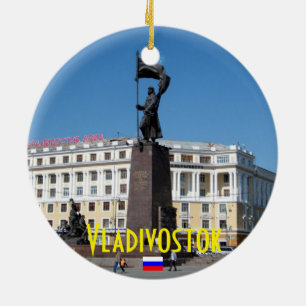 Vladivostok Ryssland Panoramic jul Ornament
