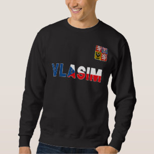 Vlasim Czech Republic Heart Flagga Lejon Jacka av Lång Ärmad Tröja