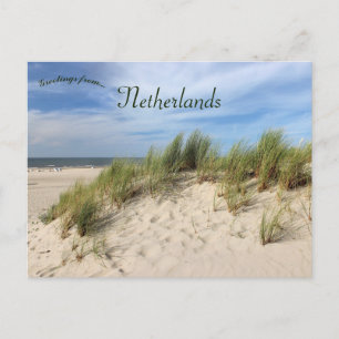 Vlieland Beach Dunes Nederländerna Vykort