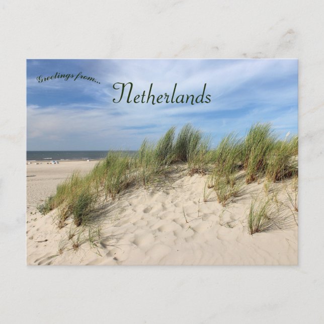 Vlieland Beach Dunes Nederländerna Vykort (Framsida)