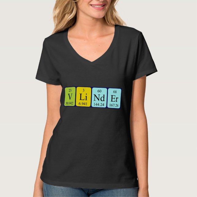 Vlinder Periodisk bord namn-skjorta T Shirt (Framsida)