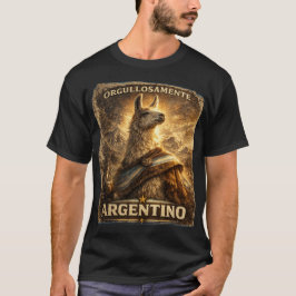 VLLC Orgullosamente Argentino Llama Mate Patriotic T Shirt