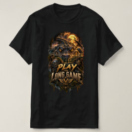 VLLC Play The Long Game Motivation Crocodile Graph T Shirt