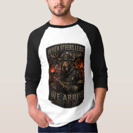 VLLC When Others Leave We Arrive Firefighter Moose T Shirt