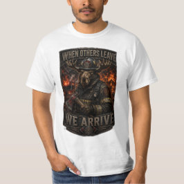 VLLC When Others Leave We Arrive Firefighter Moose T Shirt