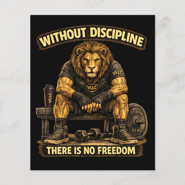VLLC Without Discipline There Is No Freedom Gym  Flygblad (Framsidan)