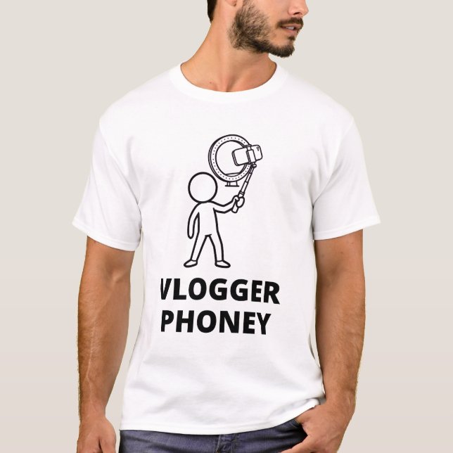 Vlogger Phoney T-Shirt (Framsida)