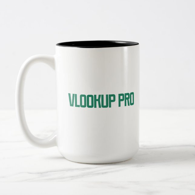 VLOOKUP Pro Excel Data Sök Expert Design Två-Tonad Mugg (Vänster)