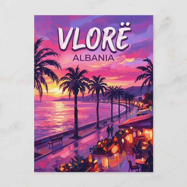 Vlorë Lungomare Albanien Vykort (Framsida)
