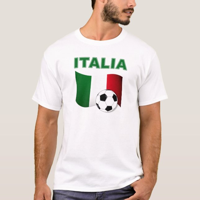 vm 2010 för italia fotbollfotboll tee (Framsida)