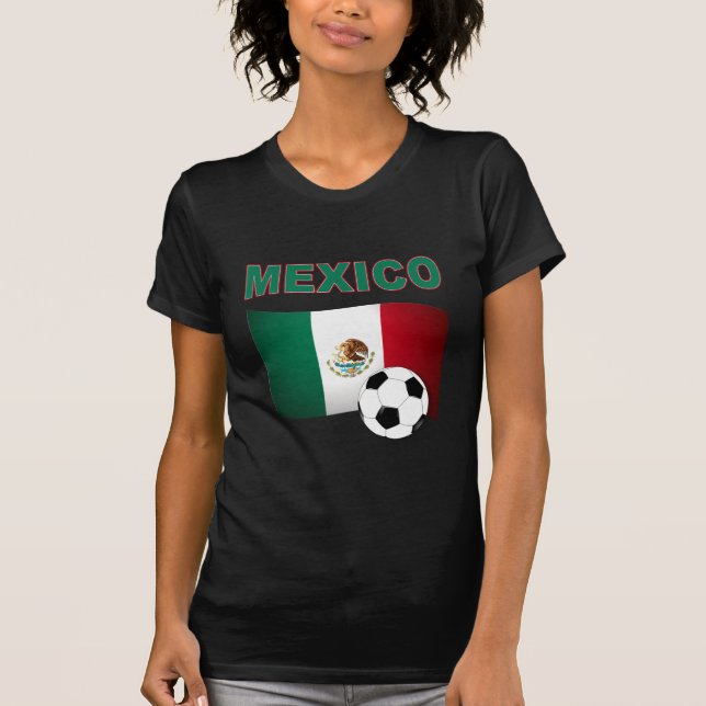 vm 2010 för mexico fotbollfotboll tee (Framsida)