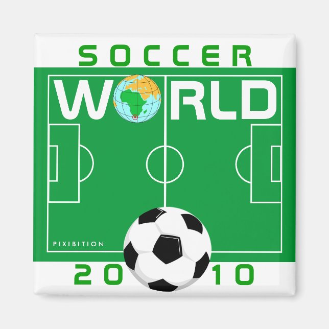 Vm 2010 Fotboll Fält Magnet (Framsidan)