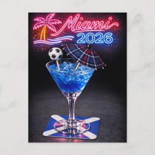 VM 2026 Fotboll Skottland USA Miami Vykort