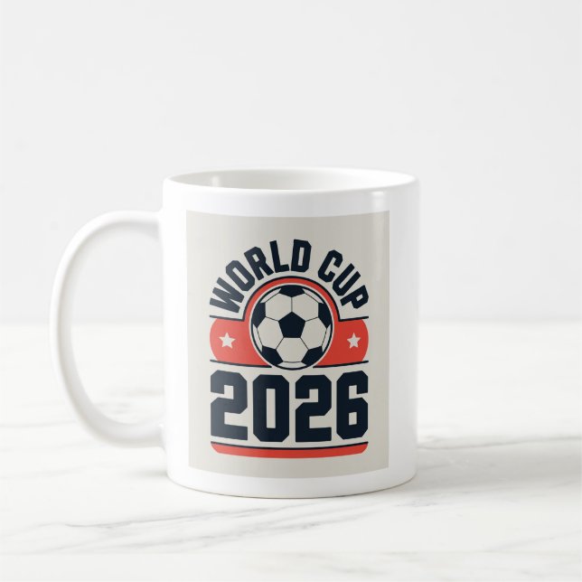 VM 2026 ⚽ – Fotbollsfan & Soccer  Kaffemugg (Vänster)