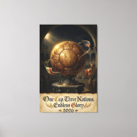 VM 2026 Renässansfotbollsaffisch USA Mex CA