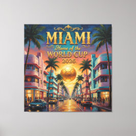 VM 2026 Sunset Boulevard Fotboll Miami Canvastryck