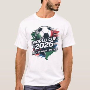 VM 2026 USA Kanada Mexiko Fotboll T-Shirt