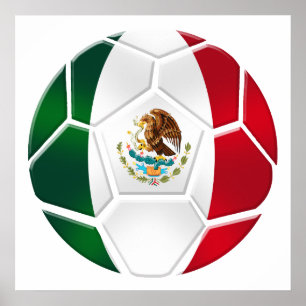 Vm Brasilien 2014 mexicanska landslagfutbol Poster