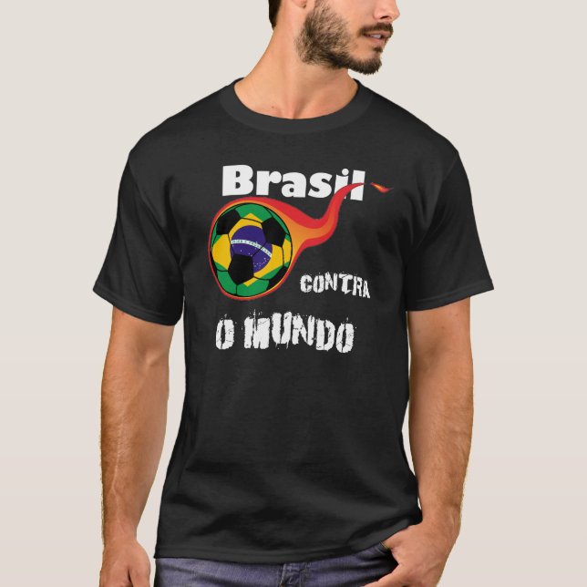 vm - Brasilien kontra världen T-shirt (Framsida)