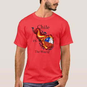 Vm - Chile mot World Flaming Football Tee Shirt