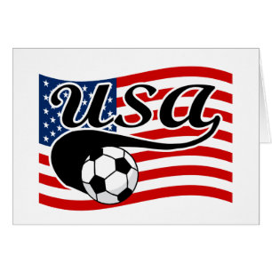 Vm för USA fotbollboll Hälsningskort