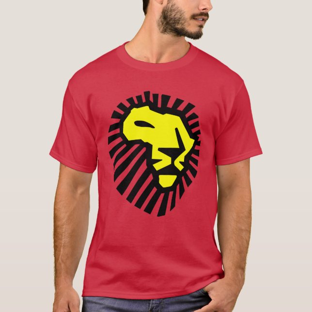 Vm, fotboll, syd Afrika 2010 Lejon Röd T Shirt (Framsida)