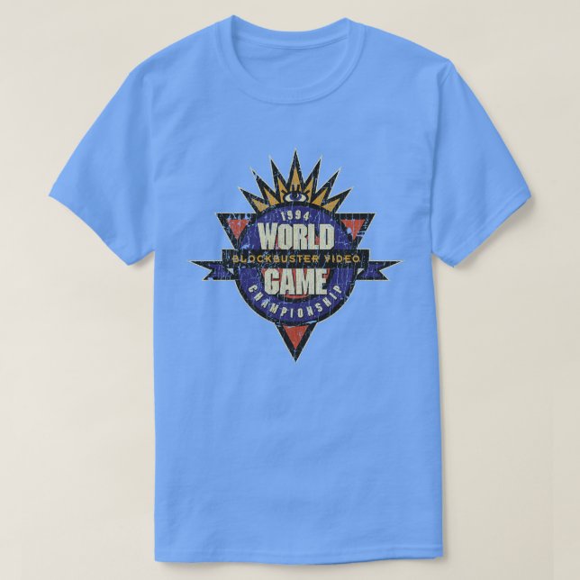 VM i blockbuster Video World Game 1994 T Shirt (Design framsida)