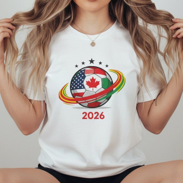 VM i fotboll 2026 T Shirt (2026 Soccer World Tournament Shirt | USA Canada Mexico Football Fan Tee | Unisex Soccer Gift)