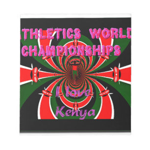VM i friidrott i Kenya: Swirling Flagga Anteckningsblock