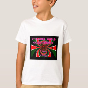 VM i friidrott i Kenya: Swirling Flagga T-shirt