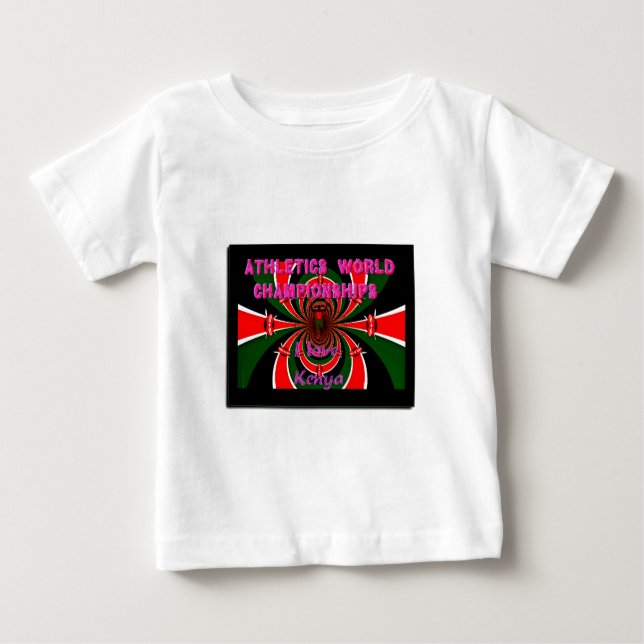 VM i friidrott i Kenya: Swirling Flagga Tee (Framsida)