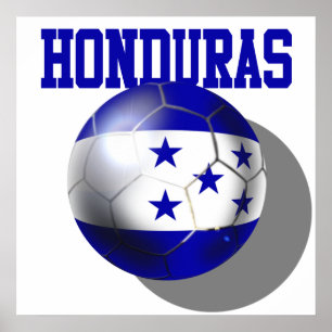 Vm Ocer Brasilien 2014 Honduras flagga boll Poster