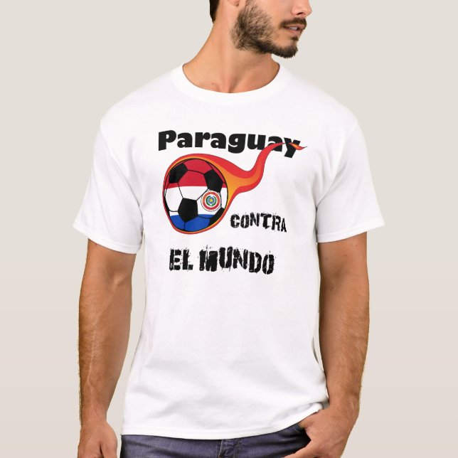 vm - Paraguay mot världen T-shirt (Framsida)