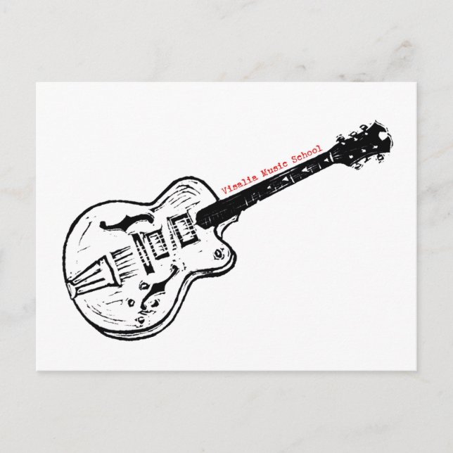 VMS Electric Guitar Postcard Vykort (Framsida)