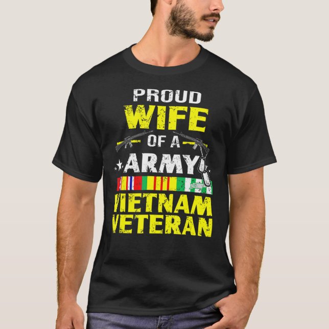  VN Veterans välkända maka i armén T Shirt (Framsida)