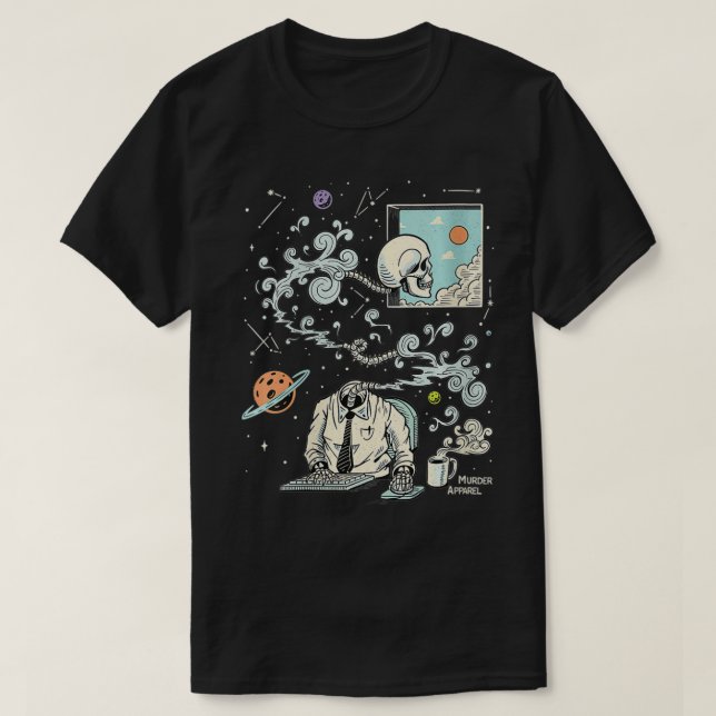 VNeck för kvinnors avstånd från ADHD Skeleton VNec T Shirt (Design framsida)