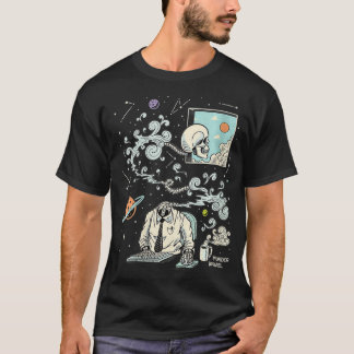 VNeck för kvinnors avstånd från ADHD Skeleton VNec T Shirt