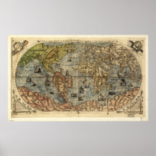 Vniversale fallittione World Map (1565) Poster