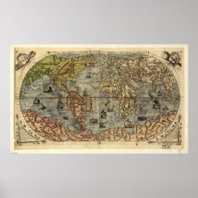 Vniversale fallittione World Map (1565) Poster (Framsidan)