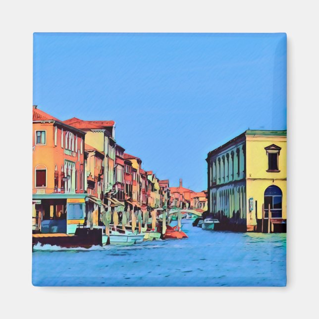 VNT003 MURANO, Venetian Lagoon, Italien, Fridge Magnet (Framsidan)
