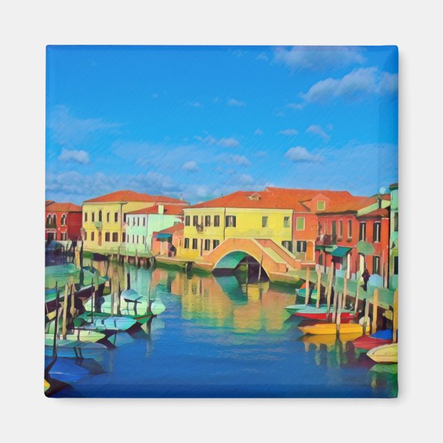 VNT004 MURANO, Venetian Lagoon, Italien - Fridge Magnet (Framsidan)