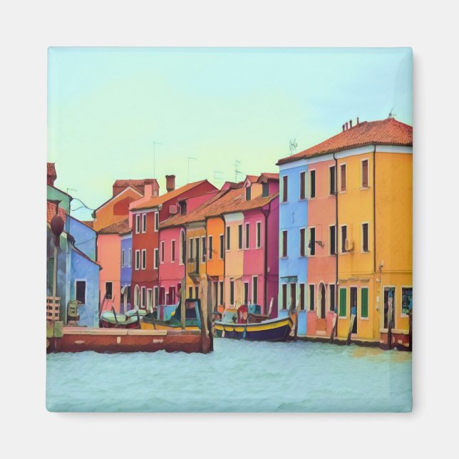VNT005 BURANO, VENICE, Venetian Lagoon, Fridge    Magnet (Framsidan)