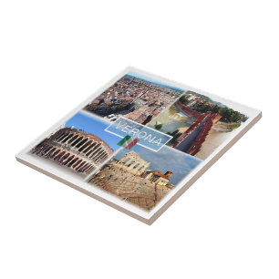 VNT009 VERONA, Mosaic, Venetien, Italien Kakelplatta