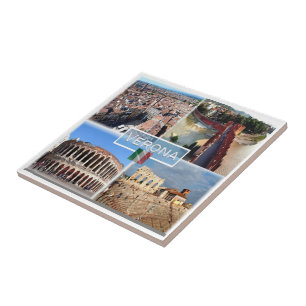 VNT010 VERONA, Mosaic, Venetien, Italien Kakelplatta