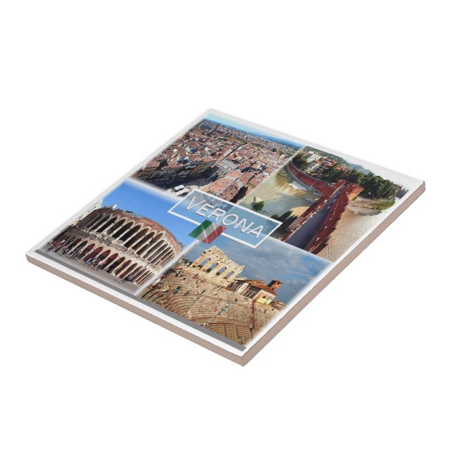 VNT010 VERONA, Mosaic, Venetien, Italien Kakelplatta (Sidan)
