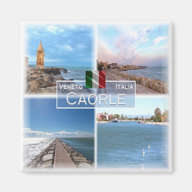 VNT014 CAORLE, Mosaic, Veneto, Italien, Fridge Magnet (Framsidan)