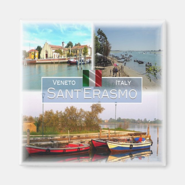 VNT016 SANT'ERASMO, Mosaic, Veneto, Italien, Fridg Magnet (Framsidan)
