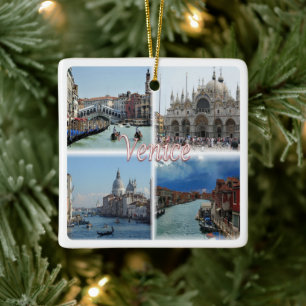 VNT023 VENICE mosaic, Veneto, Italien Julgransprydnad Keramik