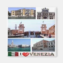 VNT032 VENICE I Kärlek, Mosaic, Italien, Fridge Magnet