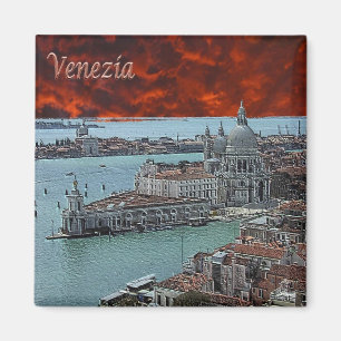 VNT044 VENICE, Punta Dogana, Veneto, Italien, Frid Magnet